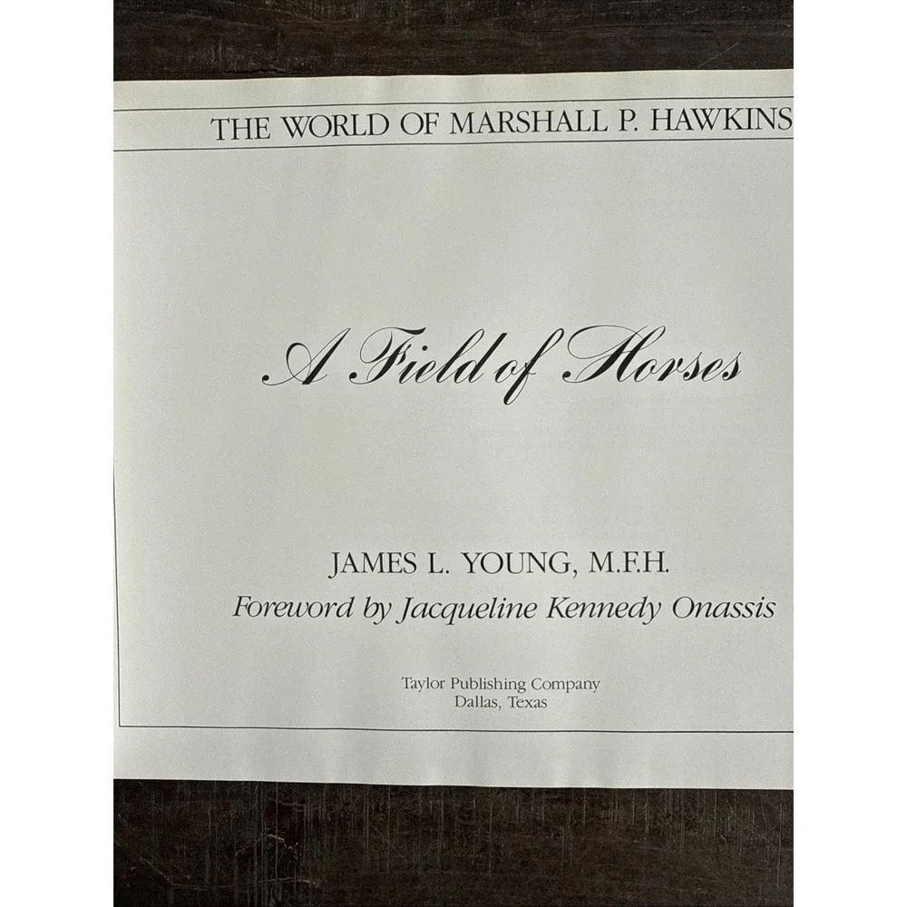 A Field Of Horses By James Young, M.F.H. Signed Limited‎ Ed. Jackie O Forward